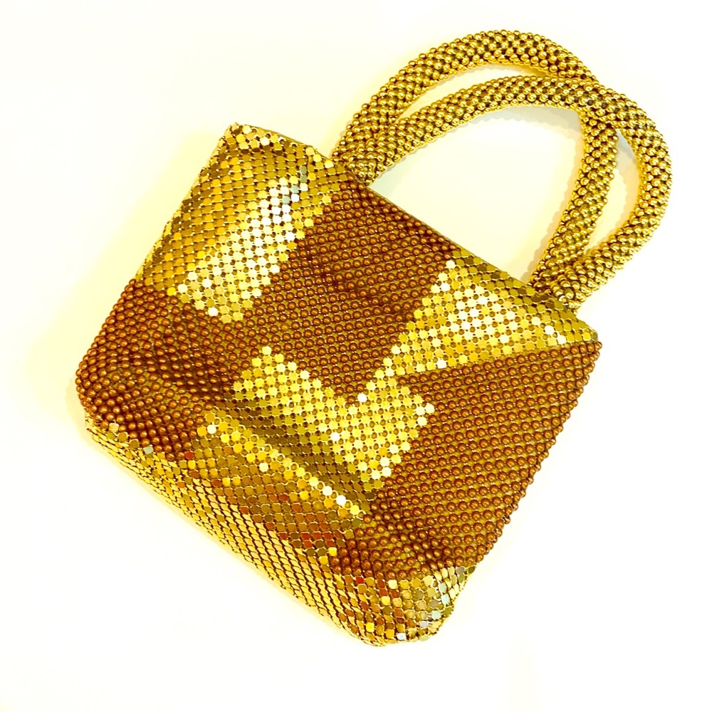 Vintage Gold chain link Evening Bag